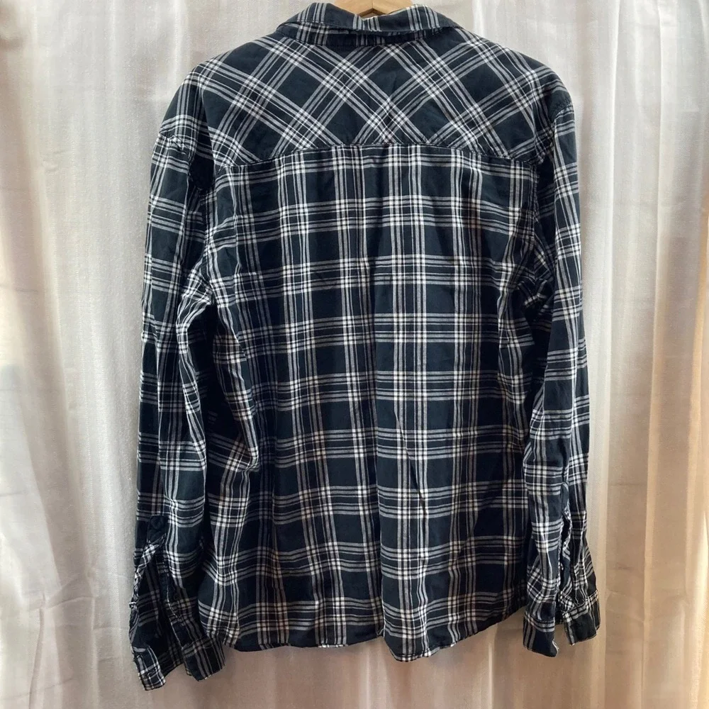Mens H&M Divided Plaid Button Down Shirt Long Sleeve‎ Casual Flannel Large